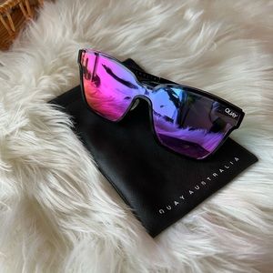 Quay After Dark mirrored shield sunglasses
